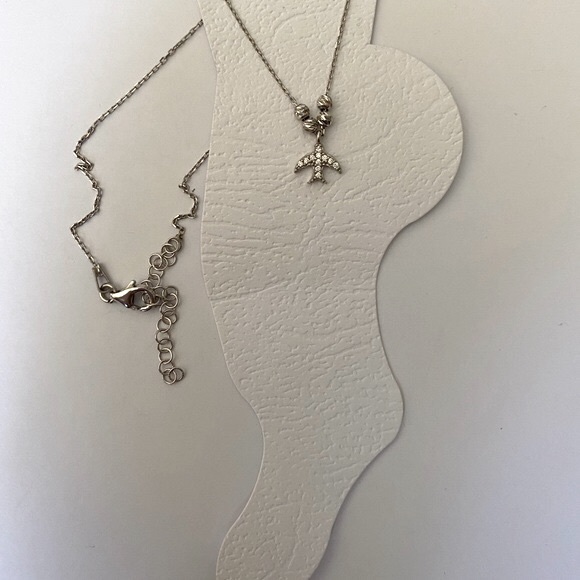 925 Silver anklet airplane or bird seagull eagle - Picture 3 of 3